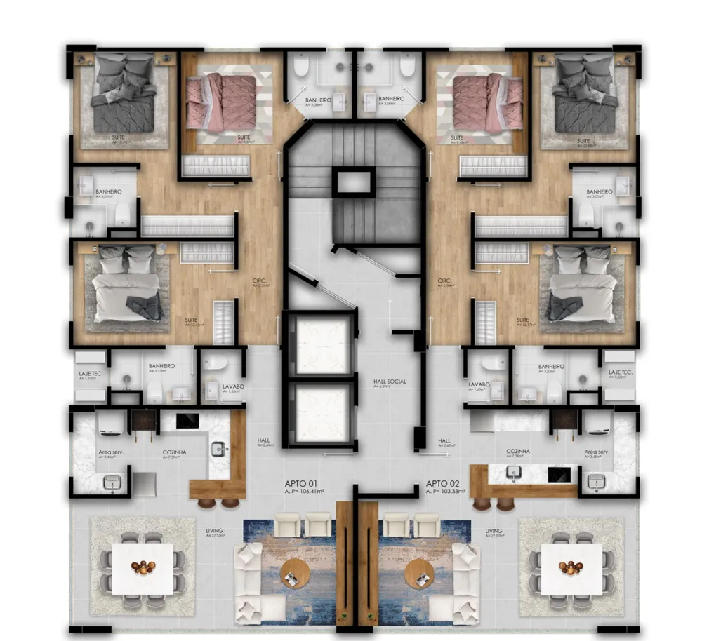 Apartamento 3 quartos para venda no bairro Pioneiros em Balneário Camboriú