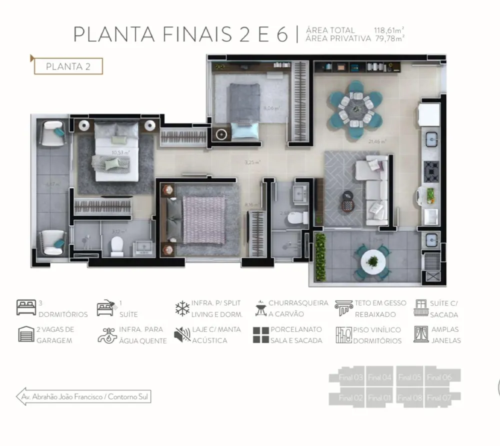 Apartamento 2 quartos para venda no bairro Centro em Itajaí