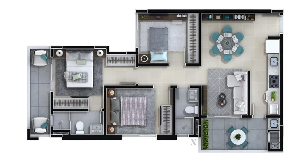 Apartamento 3 quartos para venda no bairro Centro em Itajaí
