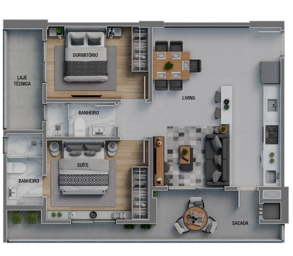 Apartamento 2 quartos para venda no bairro Praia Brava em Itajaí