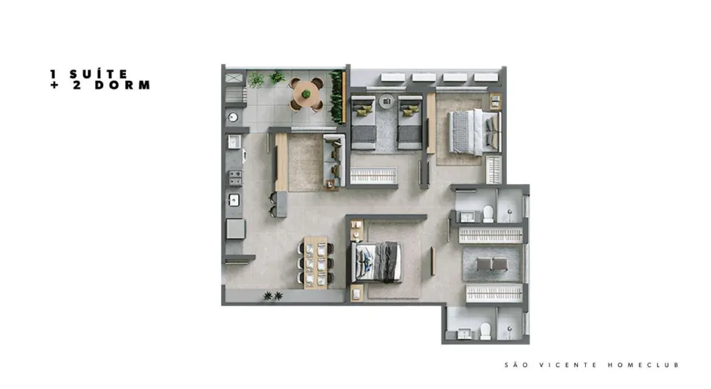 Apartamento 3 quartos para venda no bairro São Vicente em Itajaí